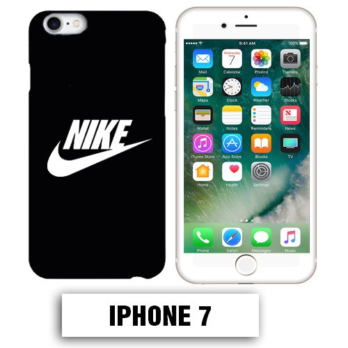 maandelijks universiteitsstudent brandwonden Coque iphone 7 logo Nike noir - Lakokine