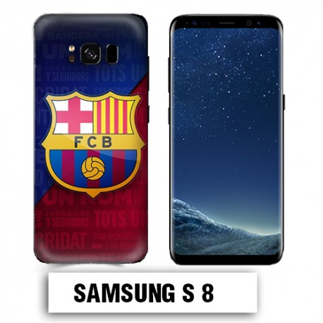 Coque Samsung S8 logo FCB Barcelone Messi