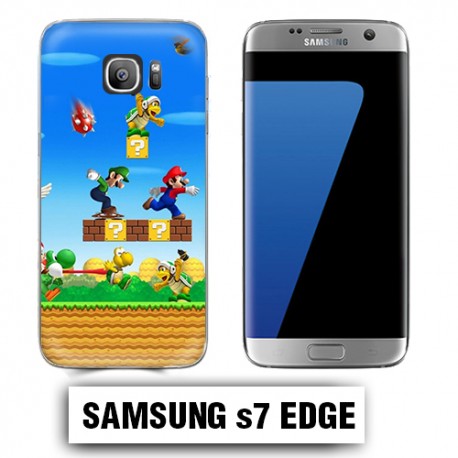 Coque Samsung S7 Edge Mario Bross jeu