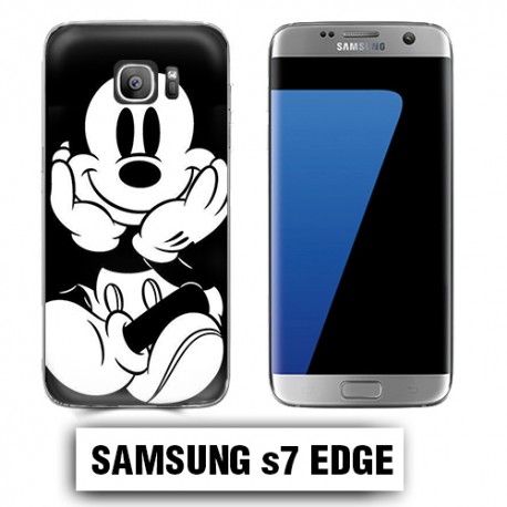 Coque Samsung S7 Edge Mickey Noire Blanc 