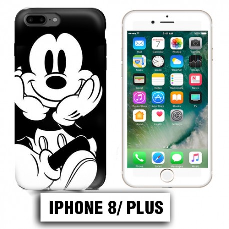 Coque iphone 8 PLUS Mickey Noire