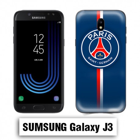 Coque Samsung J3 PSG Bleu Rouge