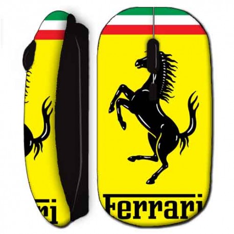 Souris sans fil Logo Ferrari Italie Noire