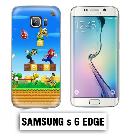 Coque Samsung S6 Edge Mario Bross jeu