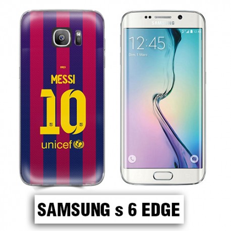 Coque Samsung S6 Edge Foot FCB Barcelone Messi