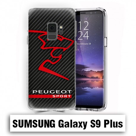 Coque Samsung S9 Logo Peugeot Sport Rouge