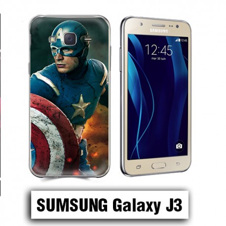 Coque Samsung J3 2016 Capitaine America avengers