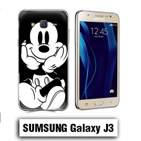 Coque Samsung J3 2016 Mickey Disney Noire et Blanc