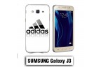 Coque Samsung J3 2016 Logo Adidas Blanc