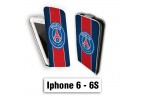 Etui cuir à rabat vertical Iphone 6 6S logo Paris Saint Germain