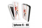 Etui cuir à rabat vertical Iphone 6 6S logo Nike Blanc