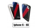 Etui cuir à rabat vertical Iphone 6 6S BMW M Power Rouge
