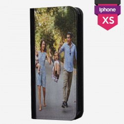 Etui iPhone X XS personnalisé à clapet simple horizontal