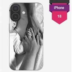Coque iPhone 18 personnalisée avec côtés silicone